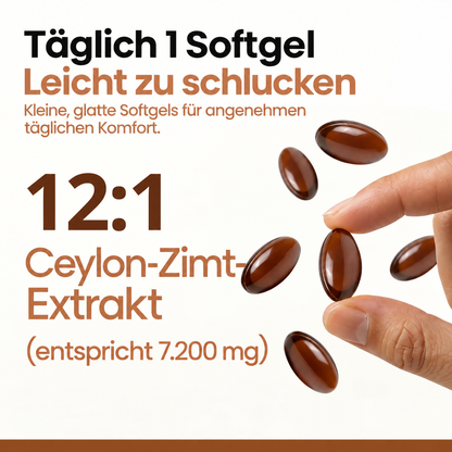 Ceylon-Zimt – 7'200 mg Äquivalent mit MCT-Öl