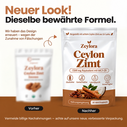 Ceylon-Zimt – 7'200 mg Äquivalent mit MCT-Öl
