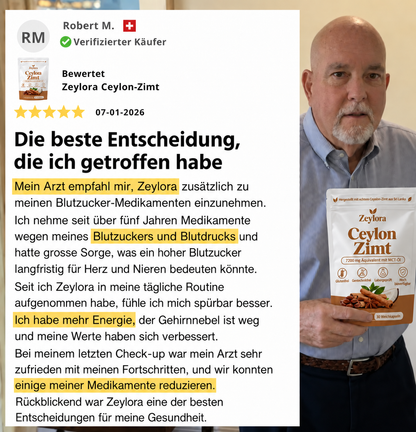 Ceylon-Zimt – 7'200 mg Äquivalent mit MCT-Öl